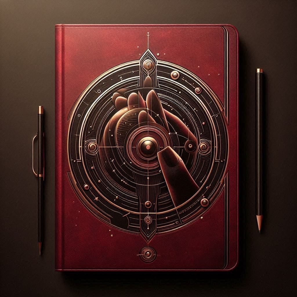 Leder Notizbuch in roten Design