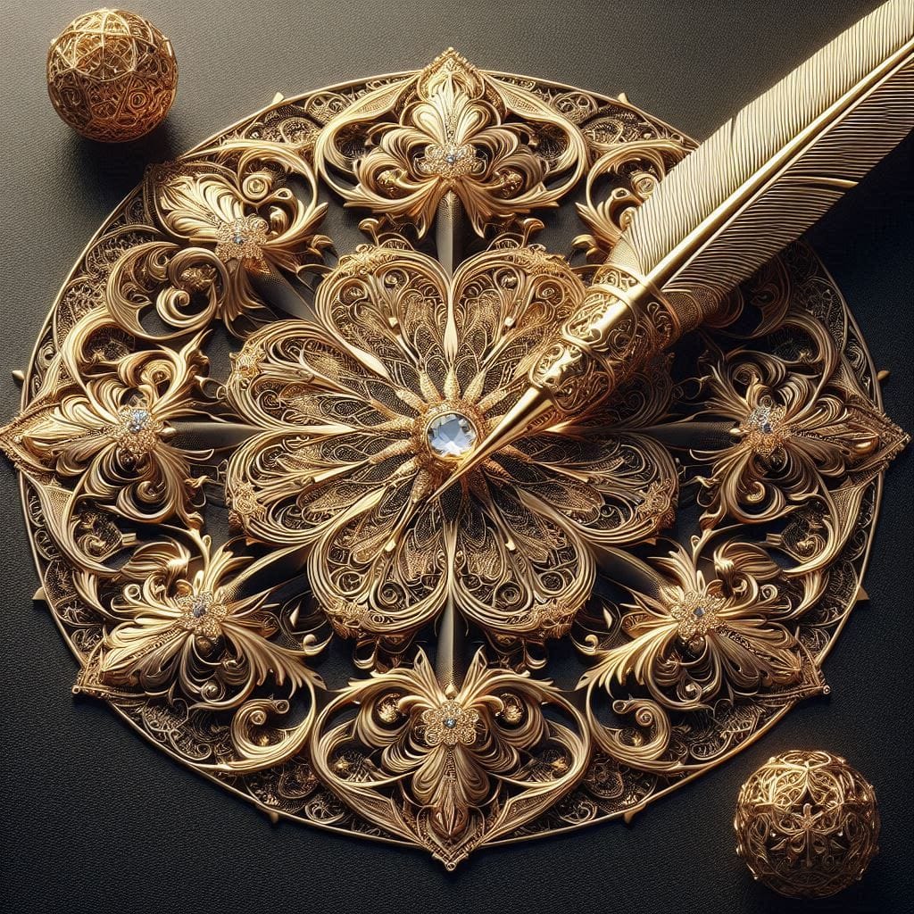 Gold Ornament Luxusschreibwaren Gold Ornament