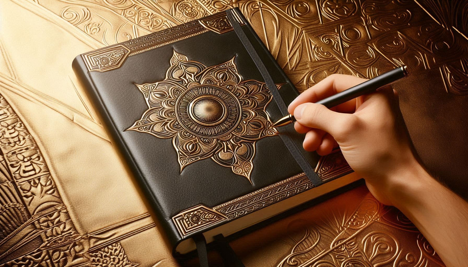 Notizbuch Luxusschreibwaren Goldenes Notizbuch Luxusschreibwaren