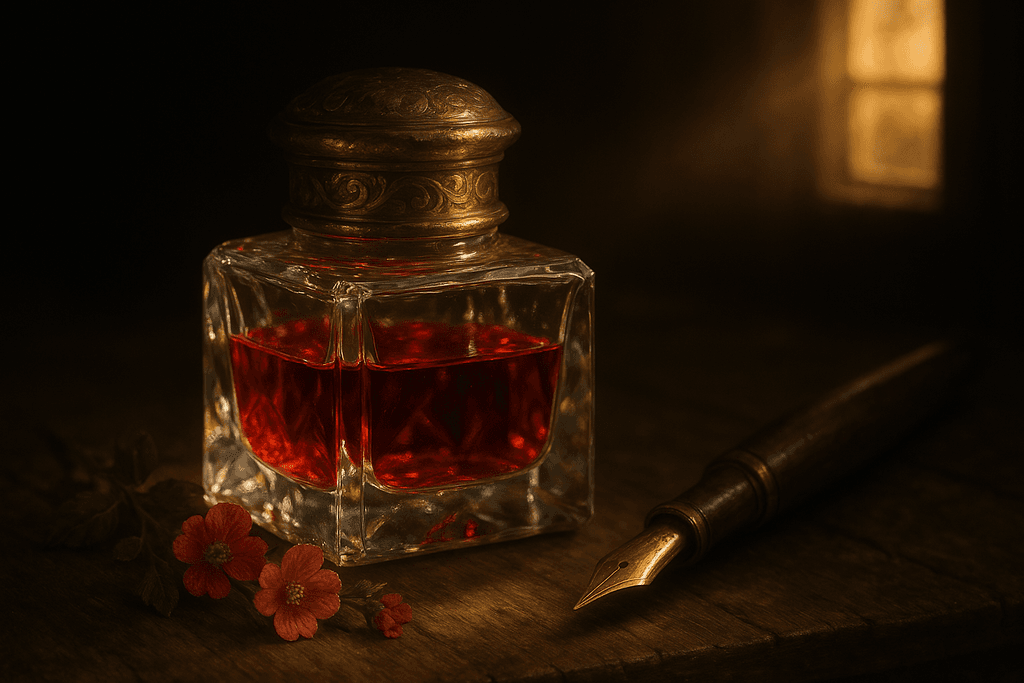 Ein Stillleben mit Tinte und Licht