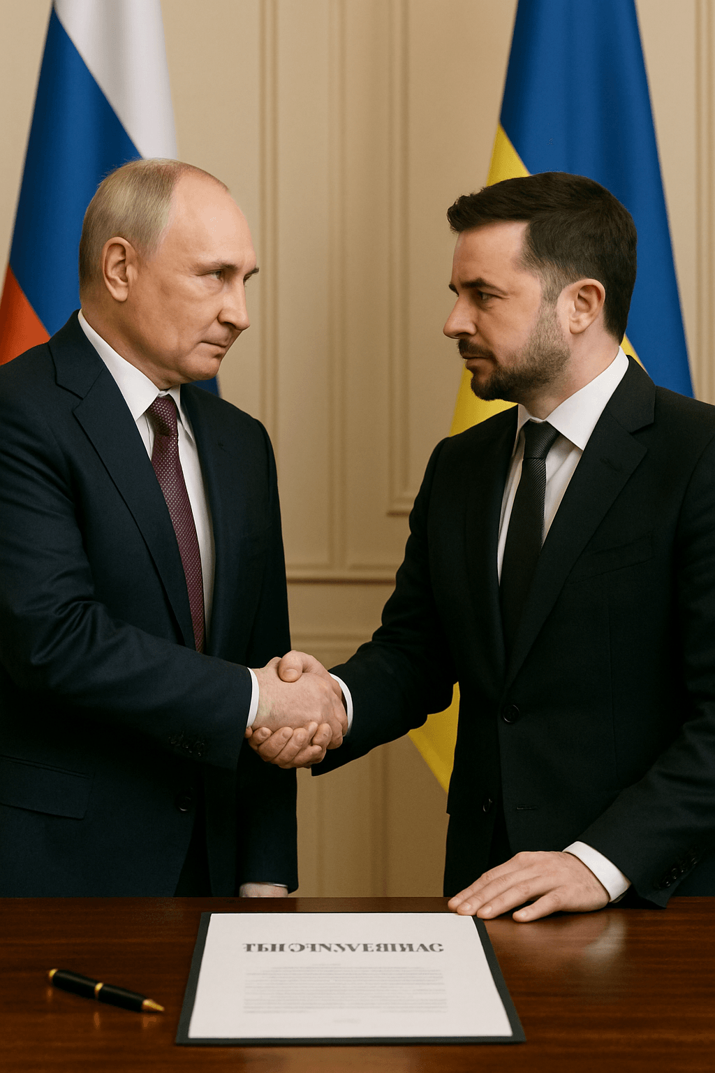 Der Friedensvertrag Luxusschreibwaren Der Friedensvertrag Zwischen Putin ähnlicher Staatsmann