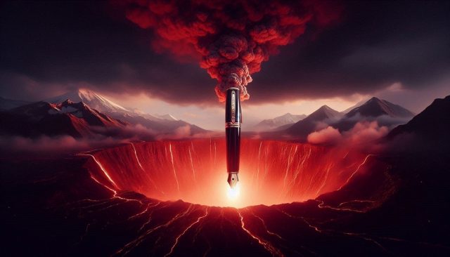 Ein Vulkan mit Luxusstift Ein Vulkan mit Luxusstift