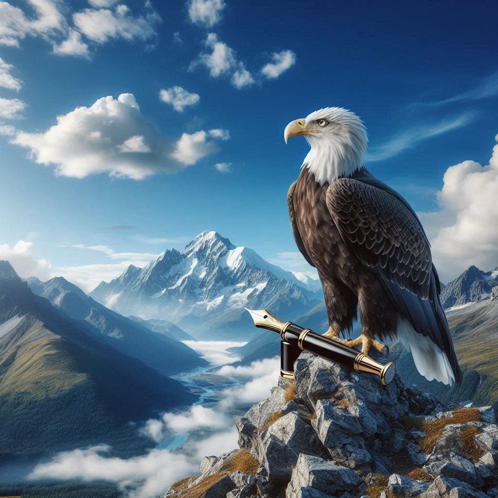 Weißkopfseeadler mit Luxusstift