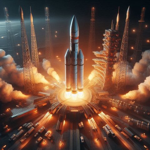 Die Apollo 12 Rakete Die Kurz Vor Dem Start Steht Die Startrampe Besteht Aus Einem Luxusstift Ra