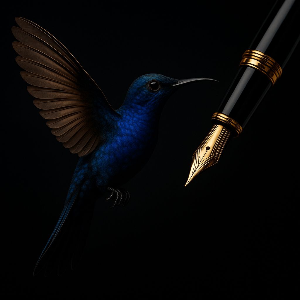 Kolibri mit Luxusstift