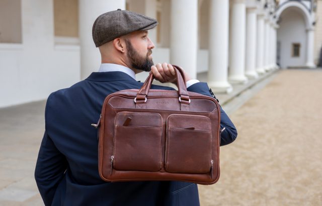 Dresden Laptoptasche Cognac