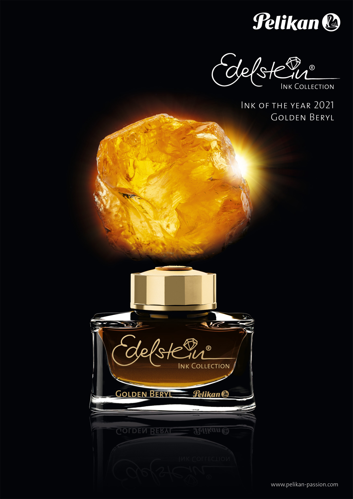 Tintenglas Edelstein Ink of Thr Year 2021 - Golden Beryl-