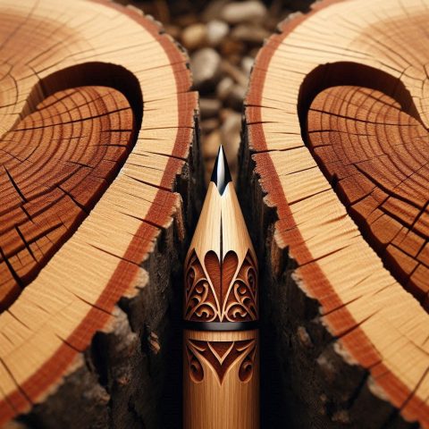 Luxusstift mit Holzstamm